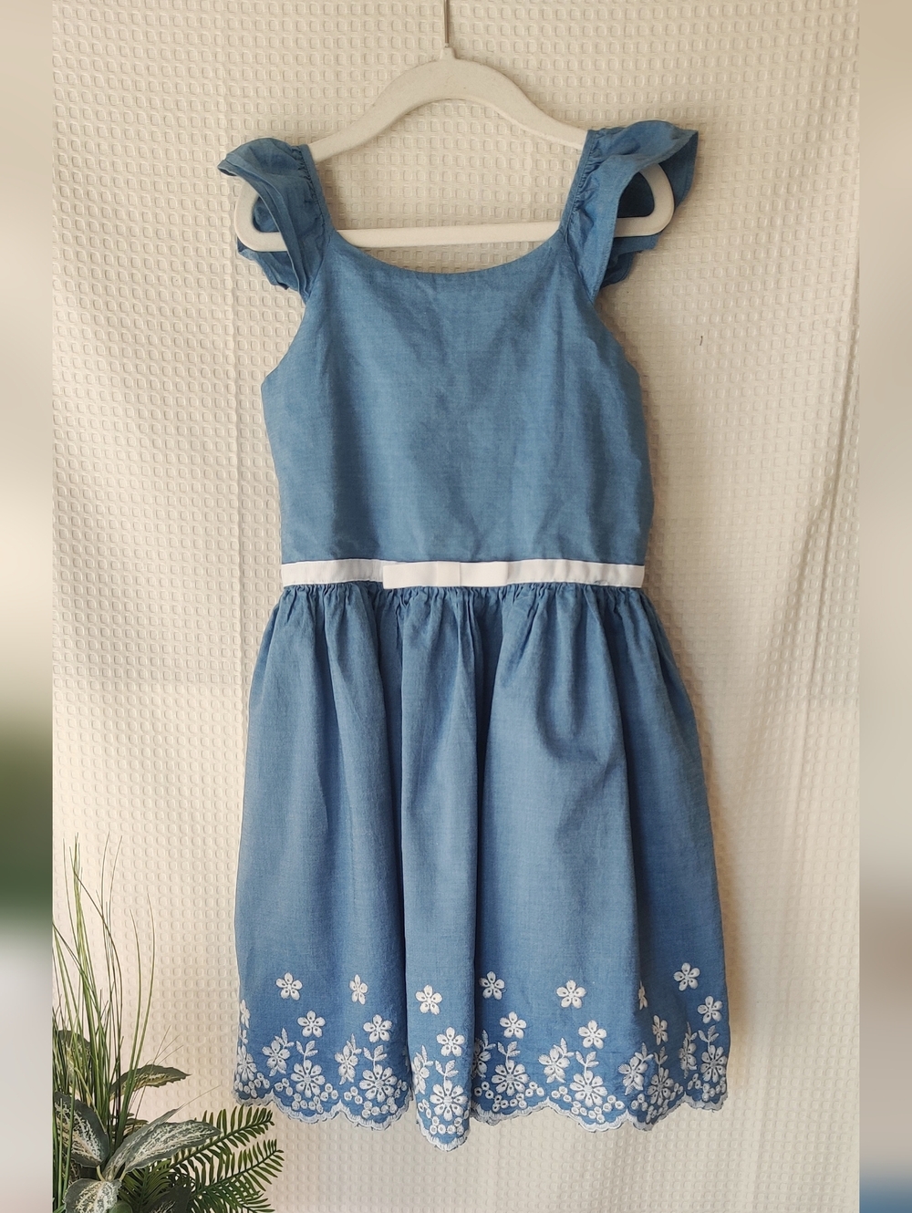 Zunie Girl Chambray Dress Size M(7/8)